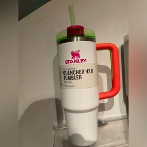 White neon Stanley 30oz